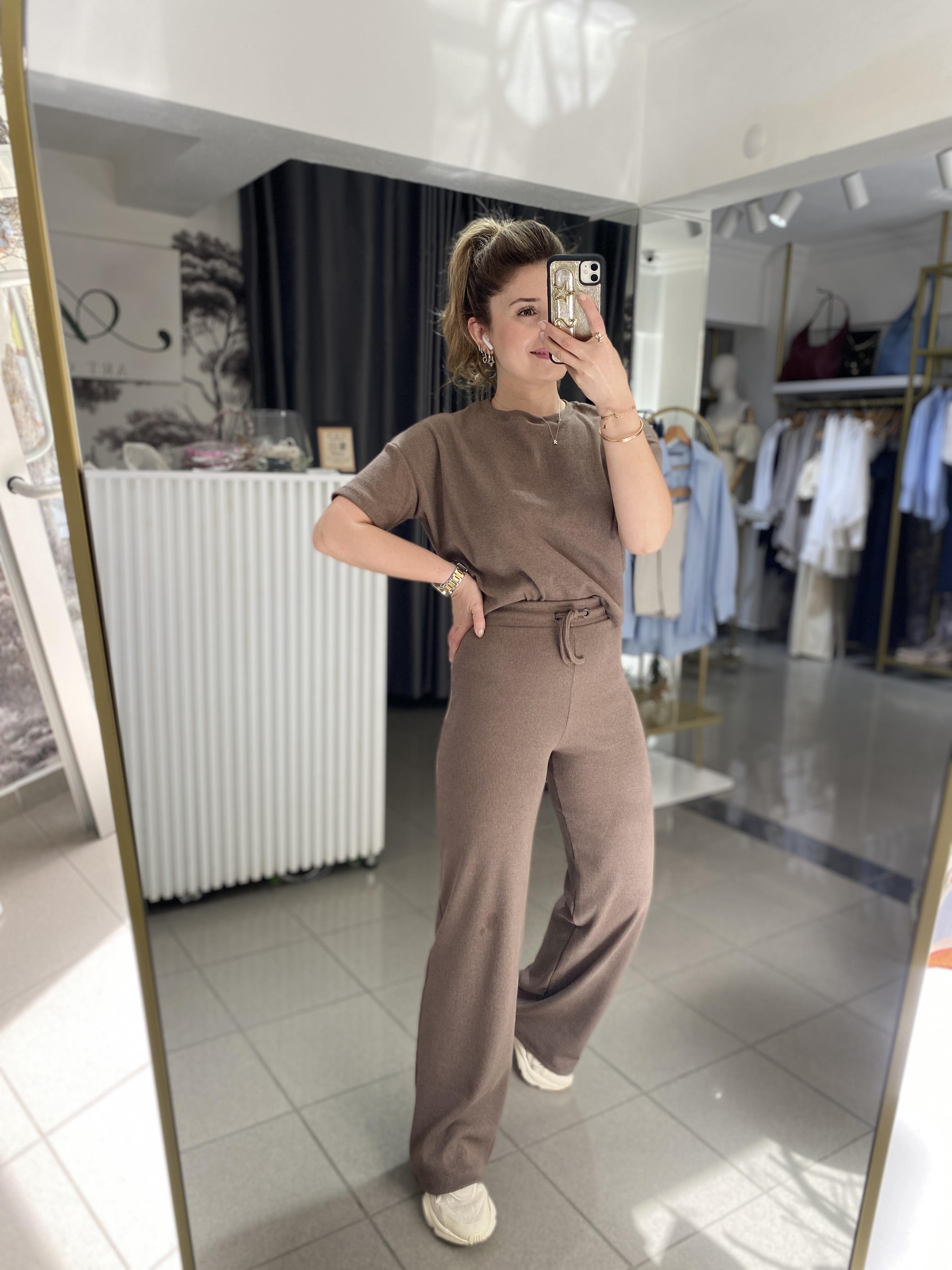 OSTARK KAHVE FİTİLLİ ALT ÜST TAKIM