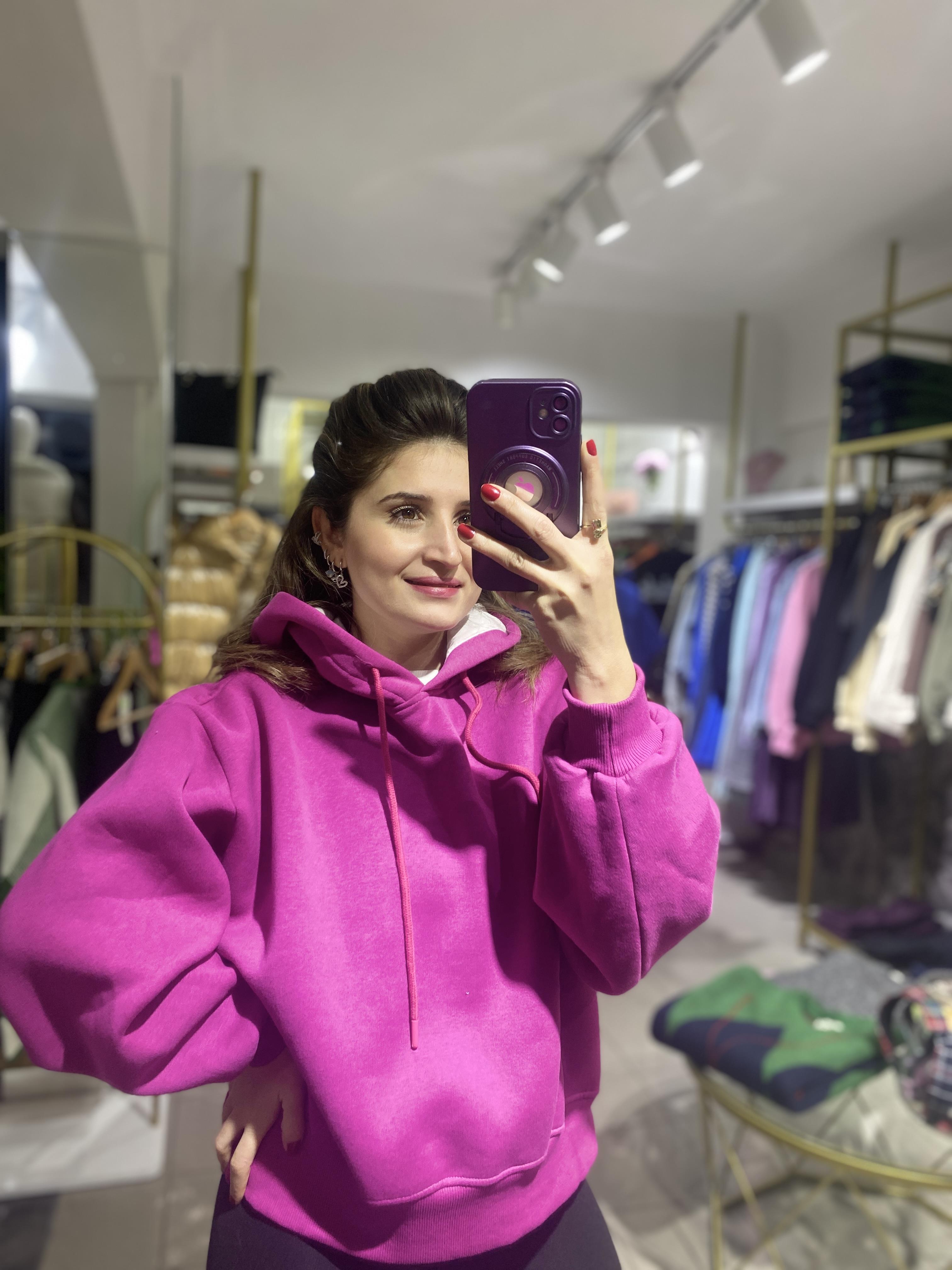 ŞARDONLU FUŞYA SWEAT