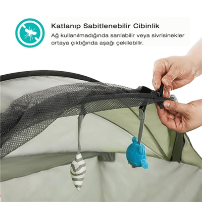 Bblüv Nido 2in1 Travel and Play Tent - Gray