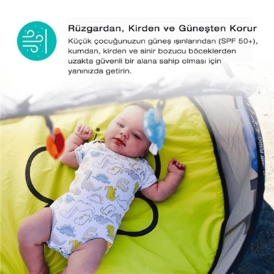 Bblüv Nido 2in1 Travel and Play Tent - Gray