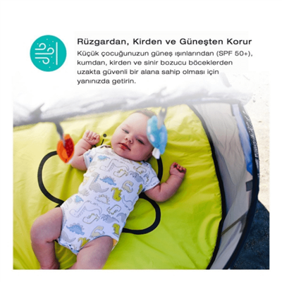 Bblüv Nido Mini 2in1 Travel and Play Tent - Gray