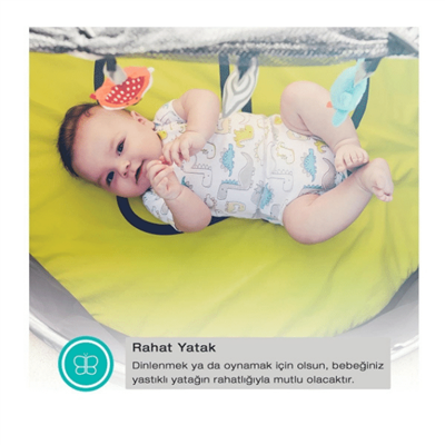 Bblüv Nido Mini 2in1 Travel and Play Tent - Gray
