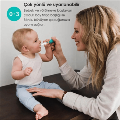 Bblüv Sönik Bebek ve Çocuk Diş Fırçası - Yeşil