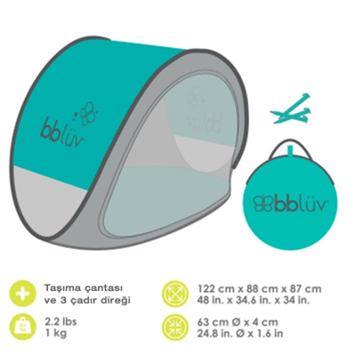 Bblüv Sunkitö Çocuk Çadırı - Turkuaz