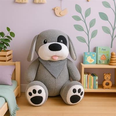 Boule De Petite Bob Gri Korsan Köpek - 80 cm