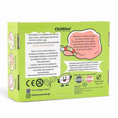 ChildGen Doğal Oyun Hamurları Premium Kutu Set - Unicorn