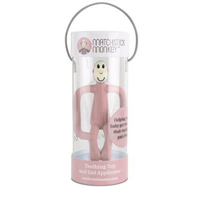 Matchstick Monkey Silikon Diş Kaşıyıcı - Monkey Pembe