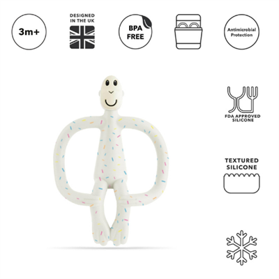 Matchstick Monkey Silikon Diş Kaşıyıcı - Monkey Konfeti