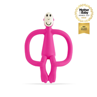 Matchstick Monkey Silikon Diş Kaşıyıcı - Monkey Fuşya