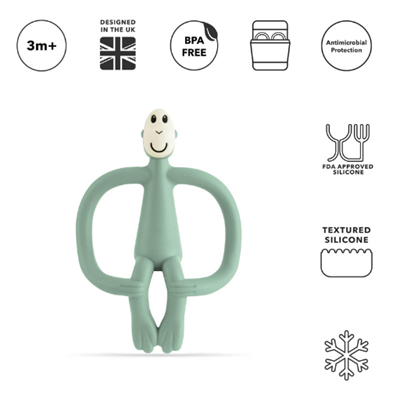 Matchstick Monkey Silikon Diş Kaşıyıcı - Monkey Yeşil