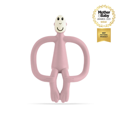 Matchstick Monkey Silikon Diş Kaşıyıcı - Monkey Pembe