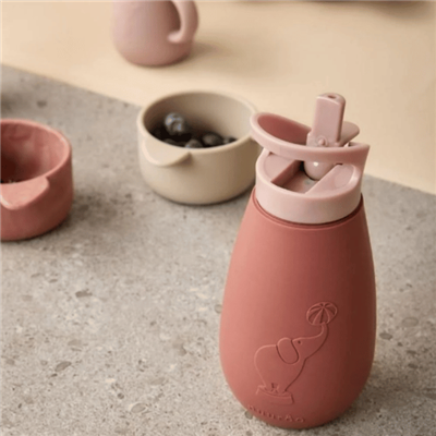 Nuuroo Silicone Straw Drinker 350 ML - Pink