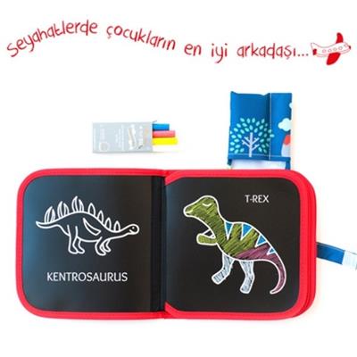Dust-free Chalked Doodle Mat Book- Dinosaur