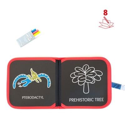 Dust-free Chalked Doodle Mat Book- Dinosaur