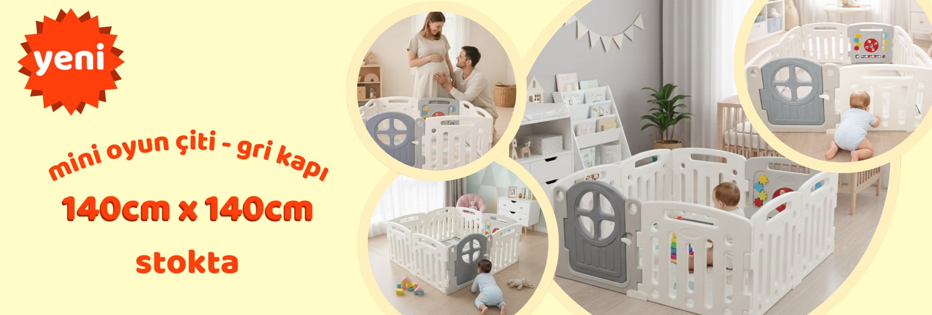 Unigo Mini Oyun Çiti Gri Kapı