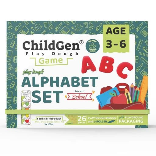 ChildGen Alfabe Sahneli Oyun Hamuru Kutusu