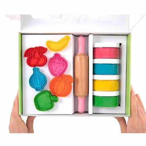 ChildGen Doğal Oyun Hamurları Premıum Kutu Set - Meyveler ve Sebzeler