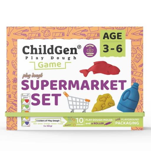 ChildGen Süper Market Sahneli Oyun Hamuru Kutusu