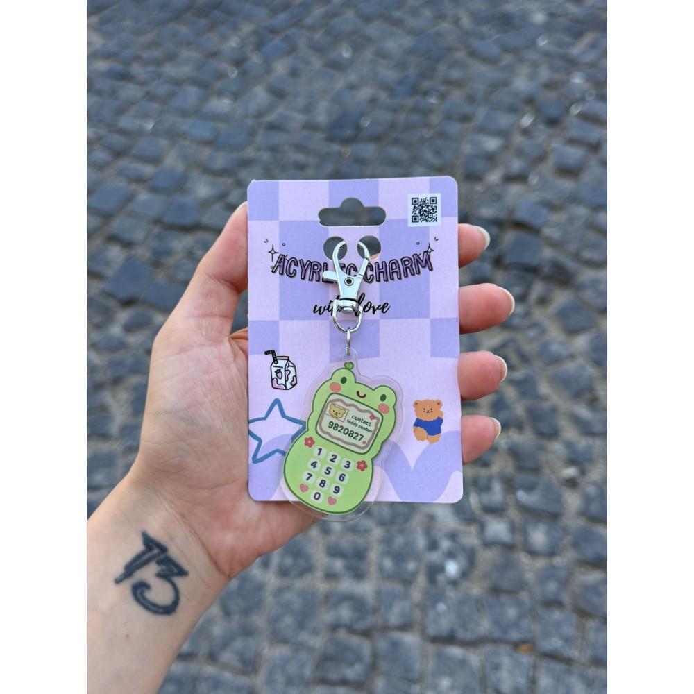 Frog Phone Akrilik Charm