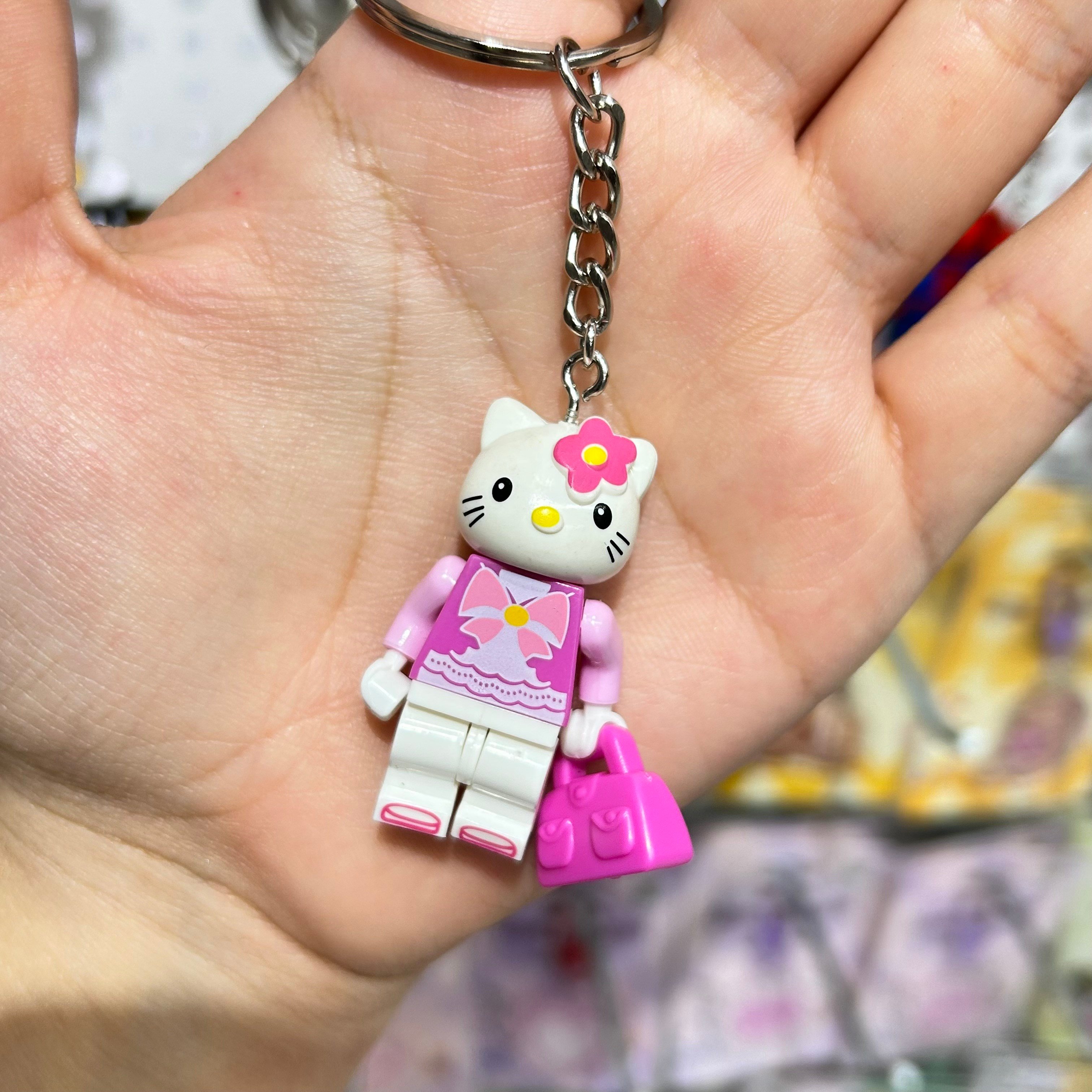 Hello Kitty Pembe Lego Anahtarlık