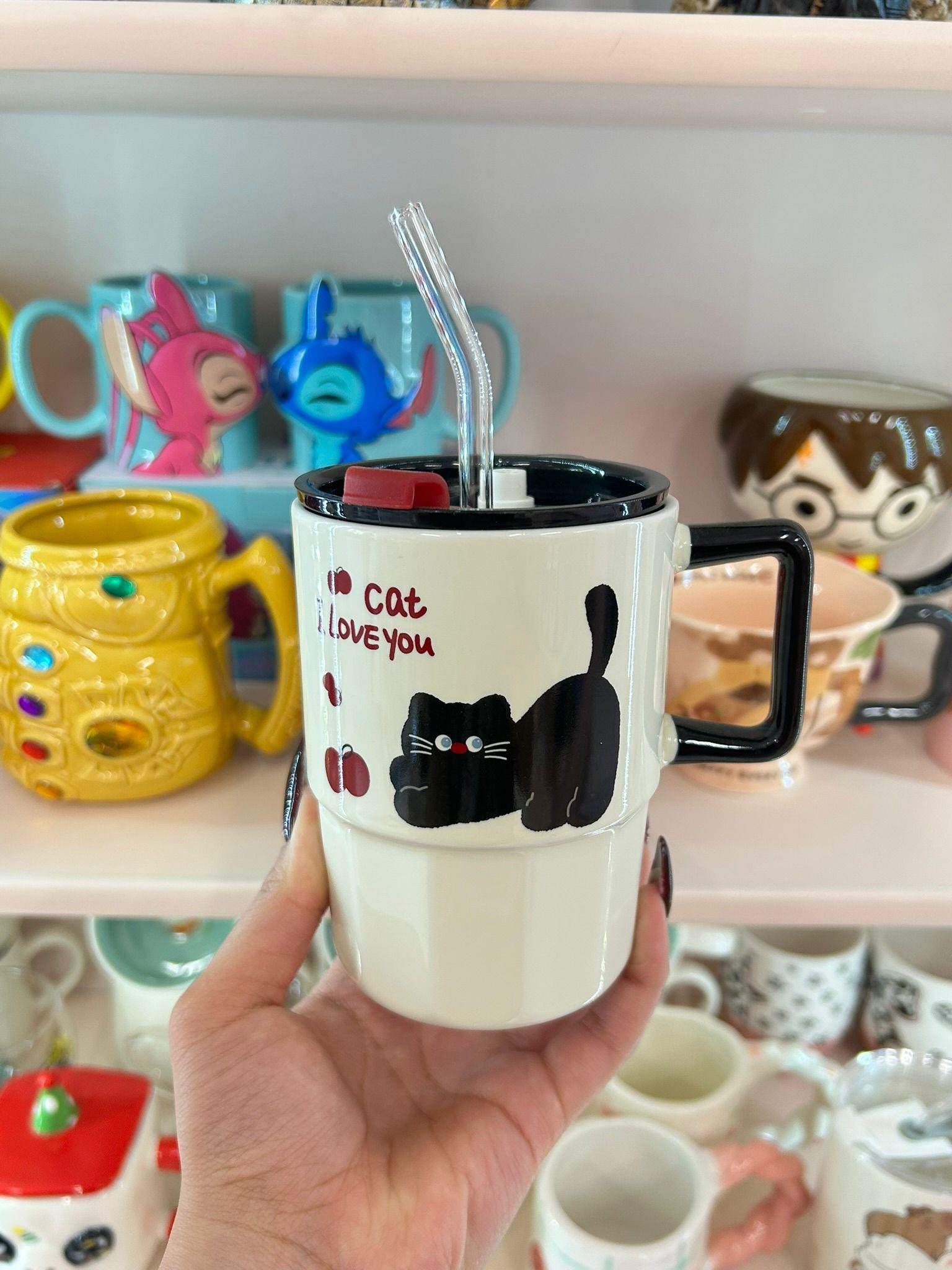 Kedi Detaylı İthal Kupa