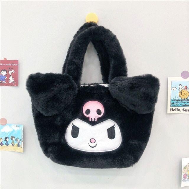 Kuıromi Siyah Peluş Çanta