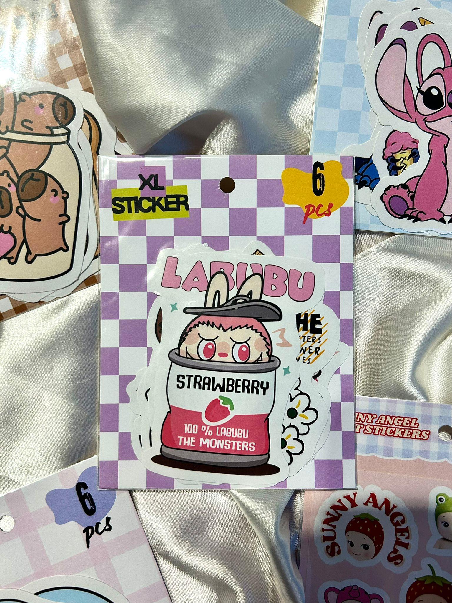 Labubu 6 Parça XL Sticker Seti