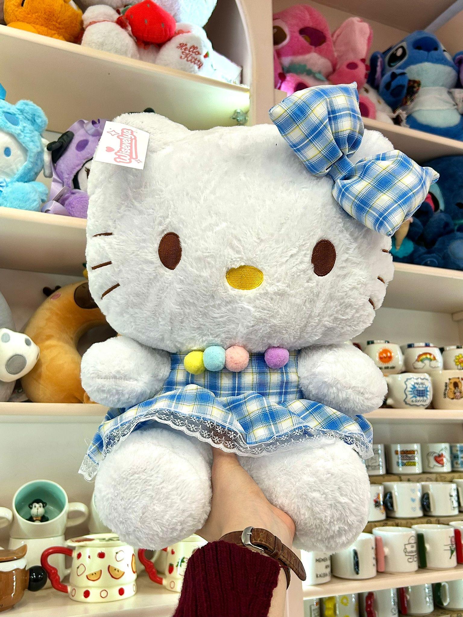 Mavi Elbiseli Hello Kitty Peluş 45cm