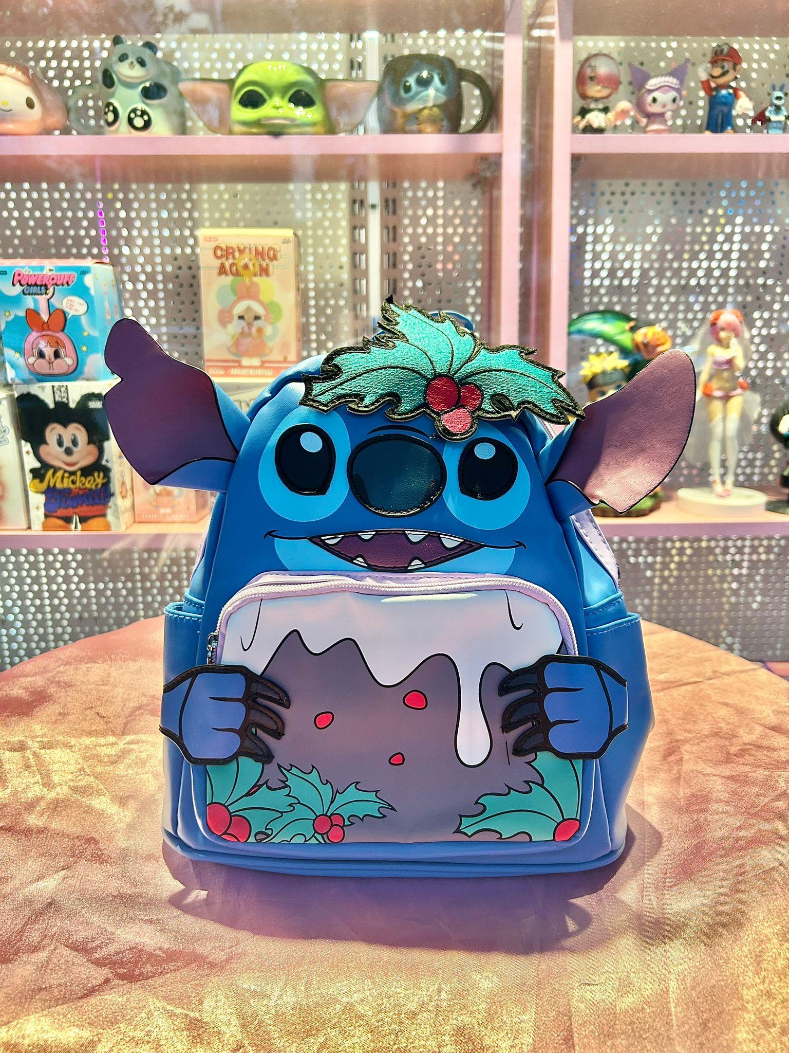 Stitch Figürlü Mini Deri  Sırt Çantası