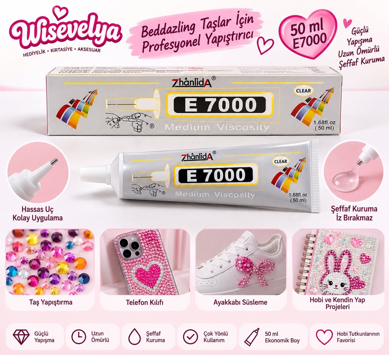 Beddazling Taş Yapıştırıcısı E7000 50 Ml