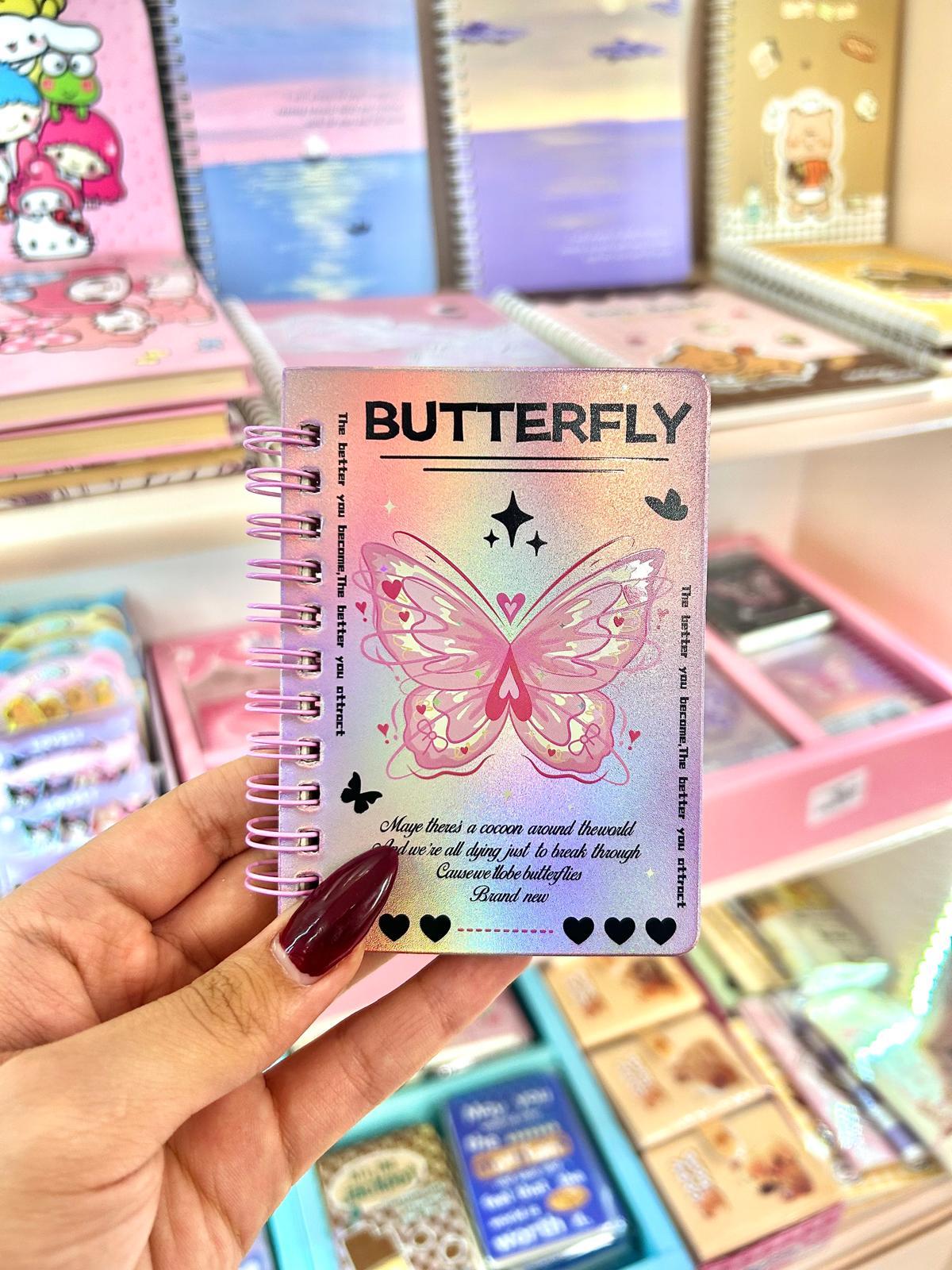 Butterfly Hologram Pempe Not Defteri