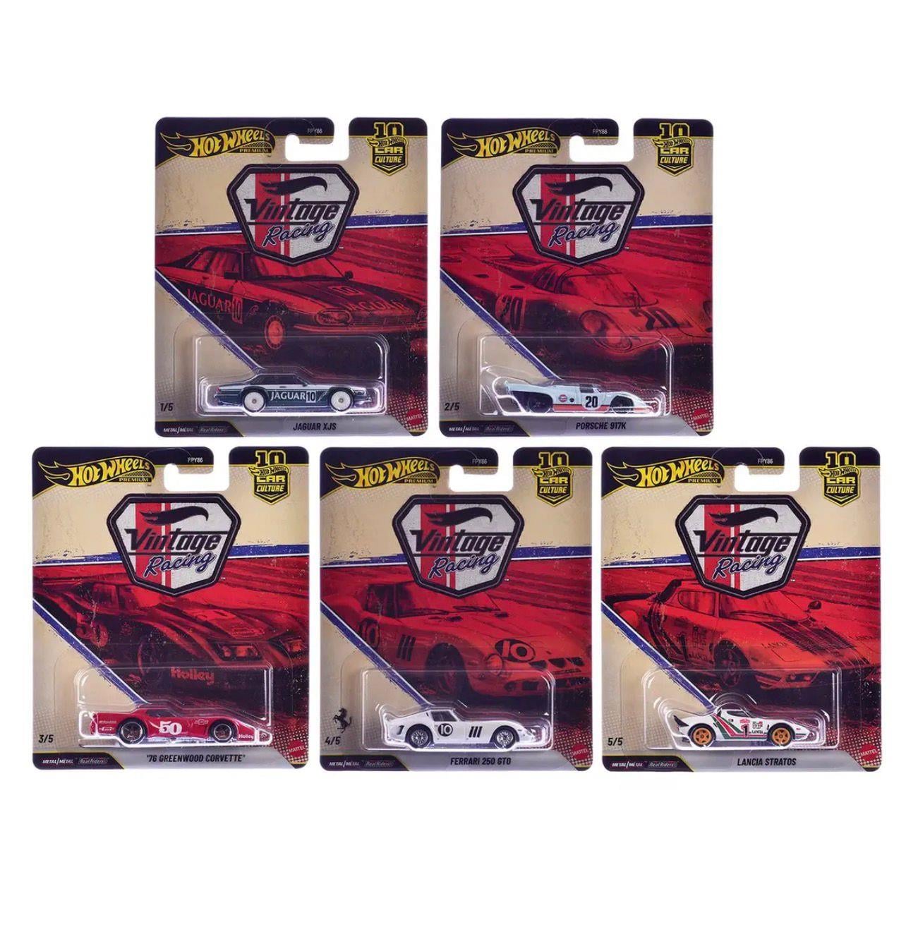 Hotwheels Premium 2026 Vintage Racing FPY86976T Car Culture 5'li Set