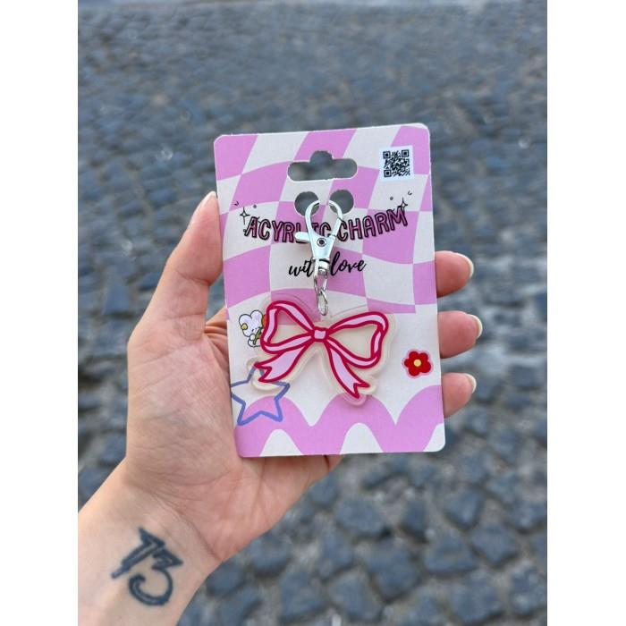 Red Ribbon Akrilik Charm