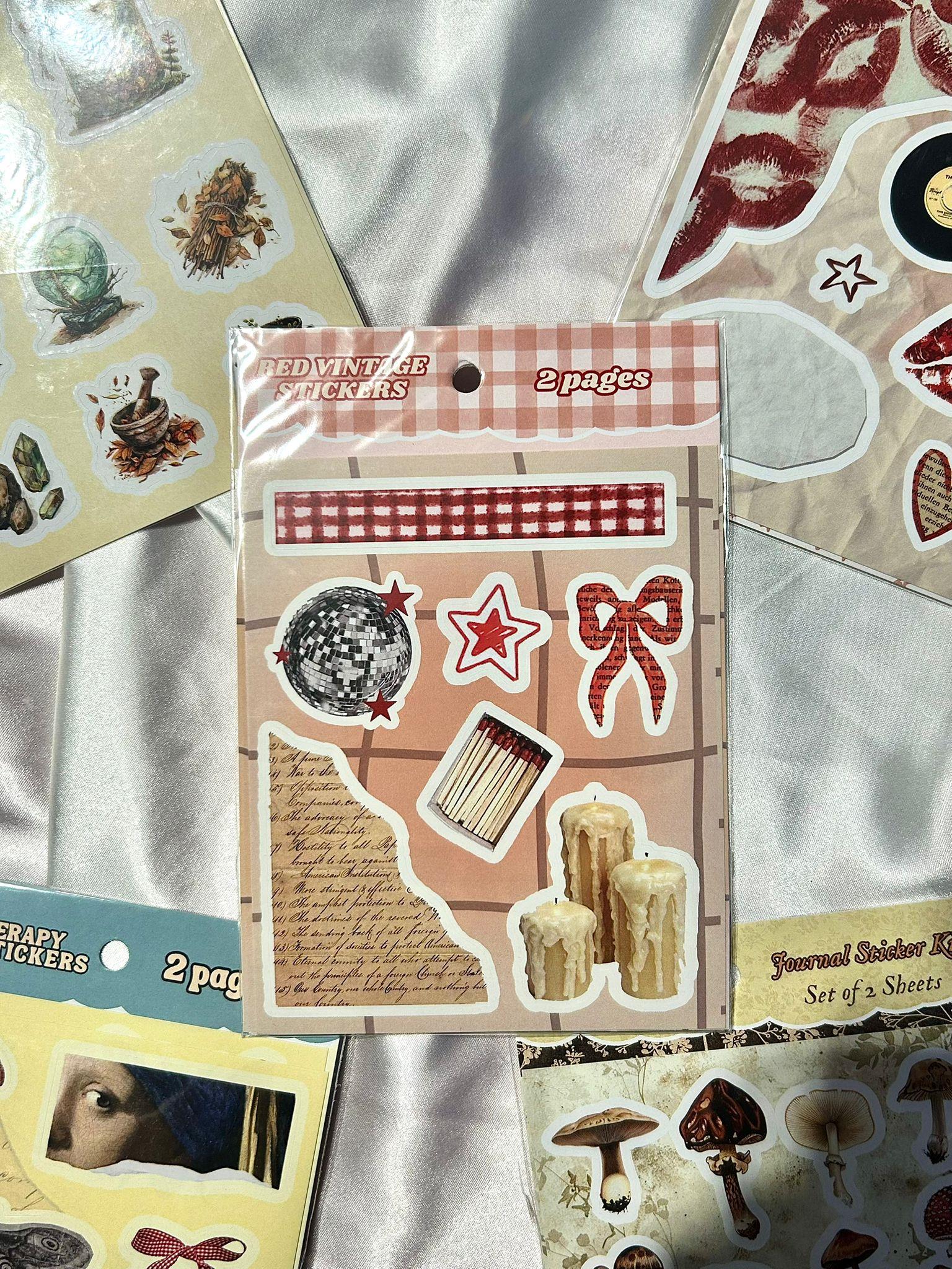 Red Vintage Stickers