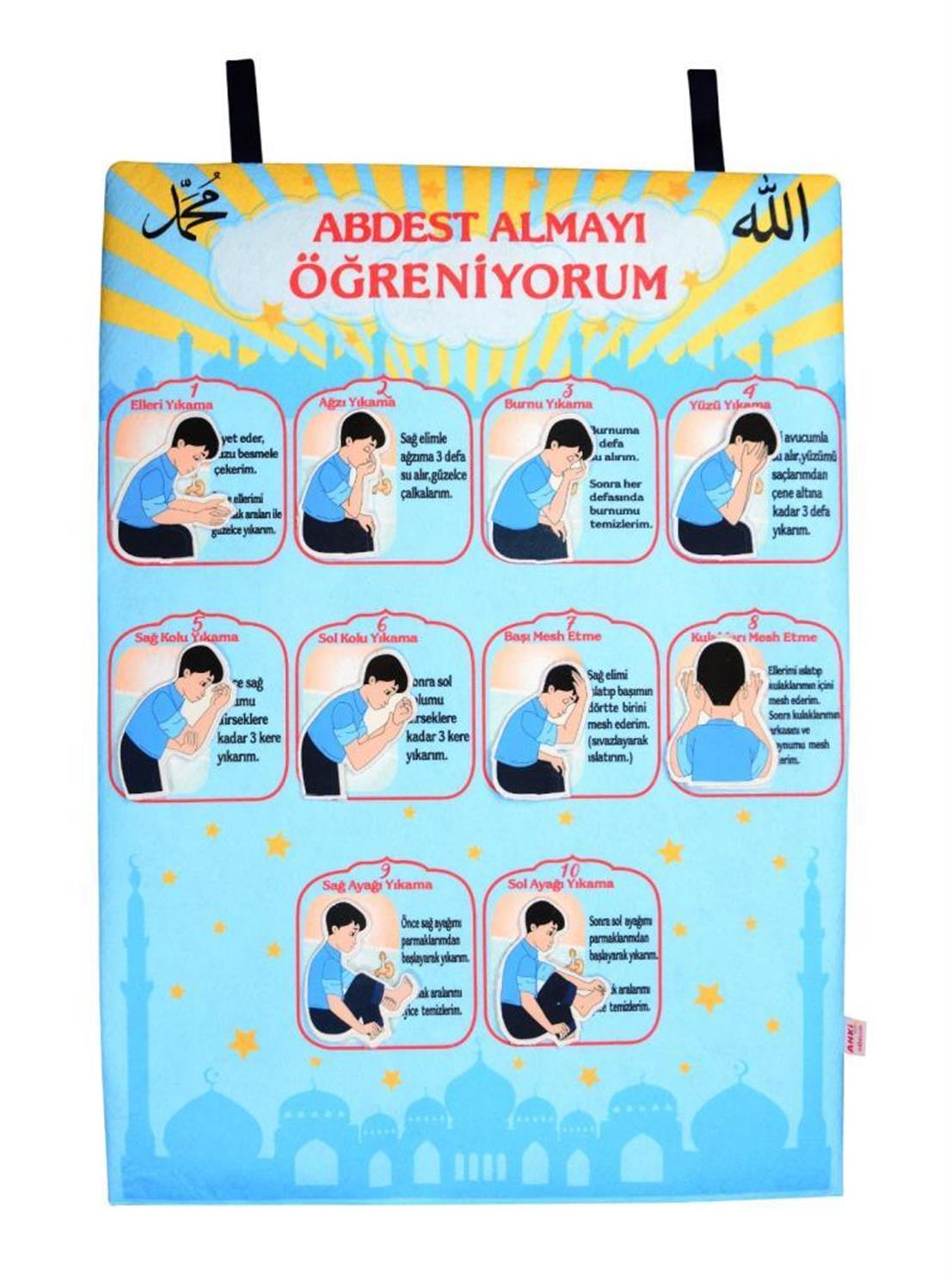 Cırtlı Kavram PanolarıCırtlı Pano Abdest Almayı Öğreniyorum