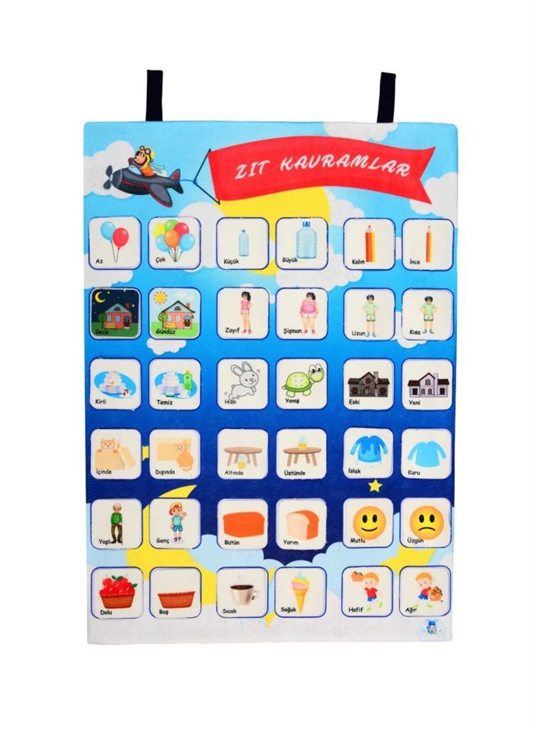 Cırtlı Kavram PanolarıCırtlı Pano Zıt Kavramlar