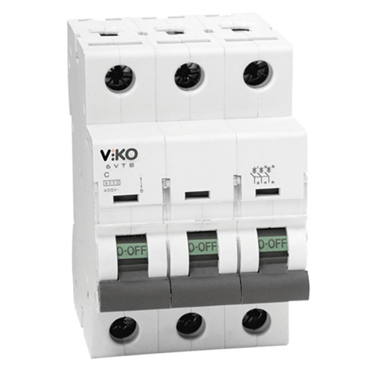 VİKO 6VTB-3C40 TRİFAZE 3X40A C TİPİ OTOMATİK SİGORTA 6KA
