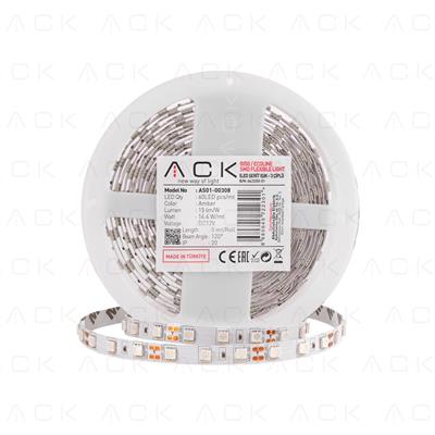 ACK AS01-00300 14.4W 12V 3000K GÜNIŞIĞI ÜÇ ÇİPLİ 60 LEDLİ SİLİKONSUZ ŞERİT LED