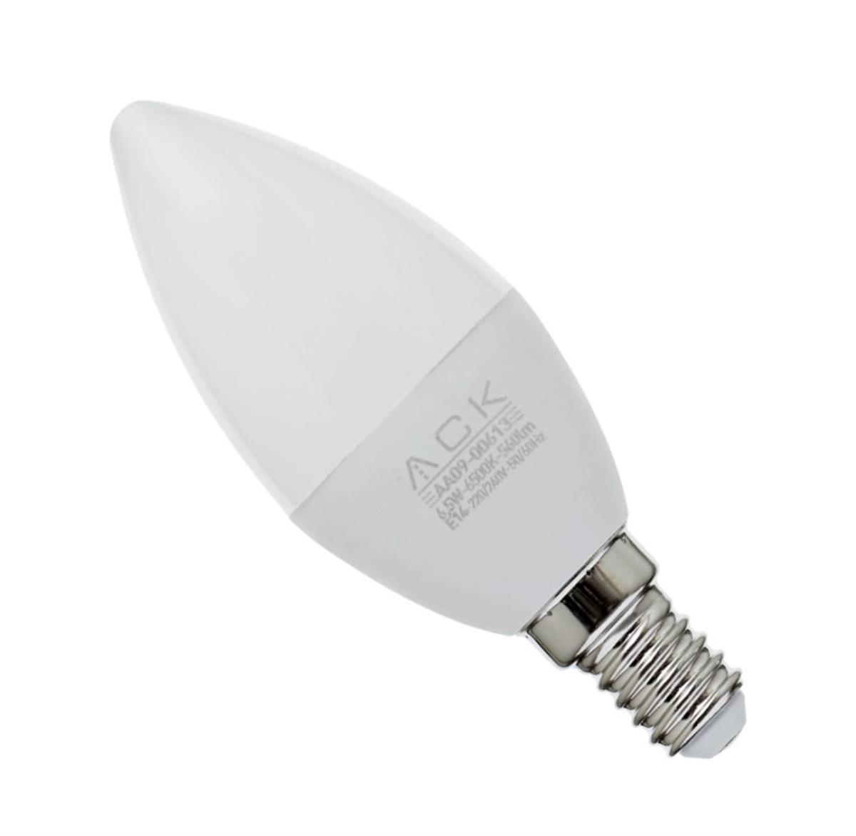 ACK AA09-00711 7W E14 4000K Ilık Beyaz Mum Led Ampul