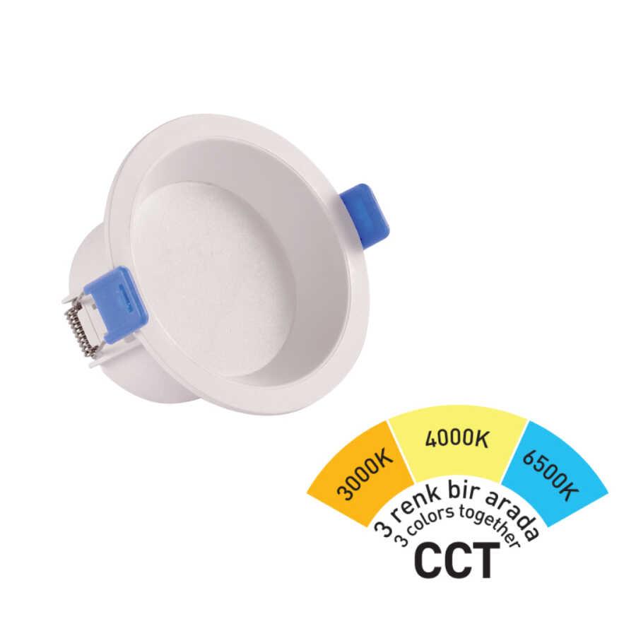 ACK AD01-00790 7w 3 Renk Led Spot Sıva Altı Beyaz Kasa