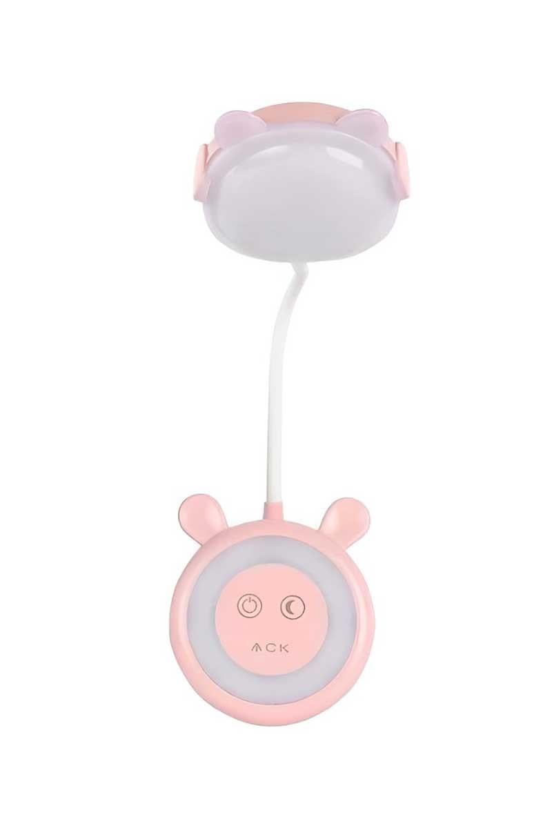ACK AF11-10011 2 Renkli Pembe Kasa Şarj Edilebilir Masa Lambası