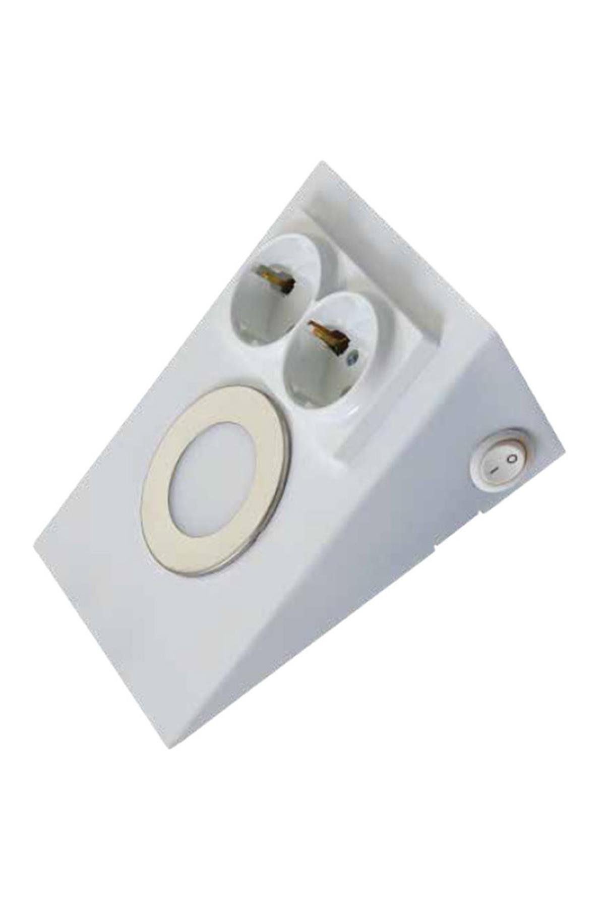 ACK AH11-00230 6500K Beyaz 2.5W Beyaz Kasa Ledli Prizli Tezgah Altı Armatür