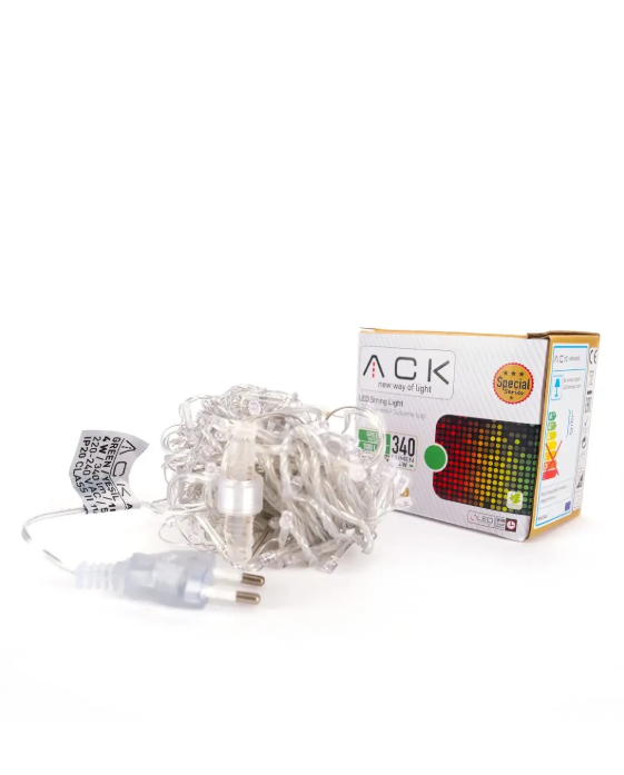ACK AS90-00405 10m 220V Yeşil 100 Ledli Eklenebilir İç Mekan Led Işık
