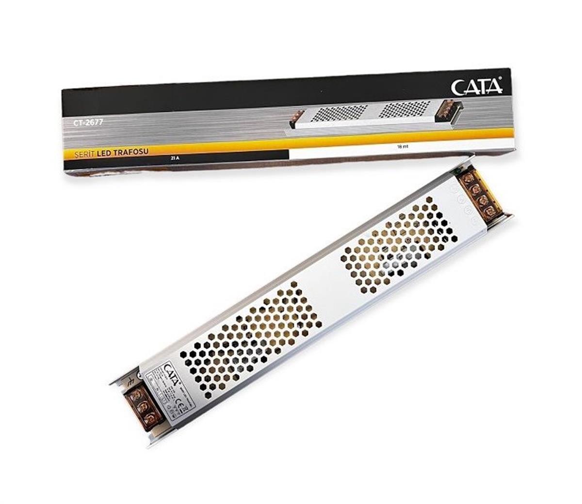 Cata CT-2677 250W 21 Amper Süper Slim Fransız Şerit Led Trafosu