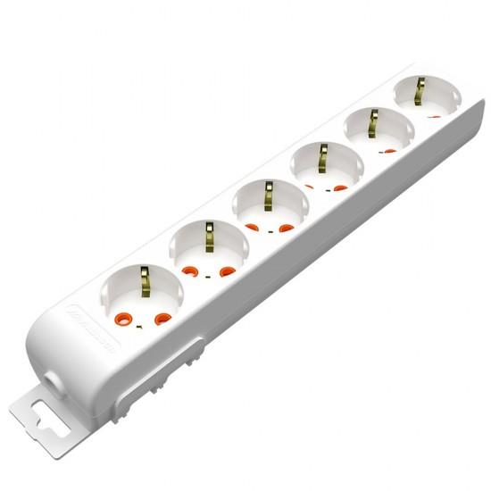 MUTLUSAN Rİ-TECH 6'LI TOPRAKLI GRUP PRİZ ÇOCUK KORUMALI KLEMENSLİ 001 175 610001 00 00