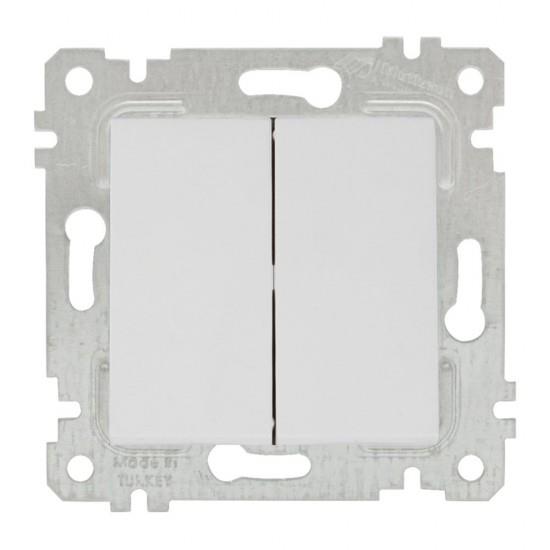 MUTLUSAN RİTA BEYAZ MEKANİZMA + TUŞ KOMÜTATÖR (VİDALI)