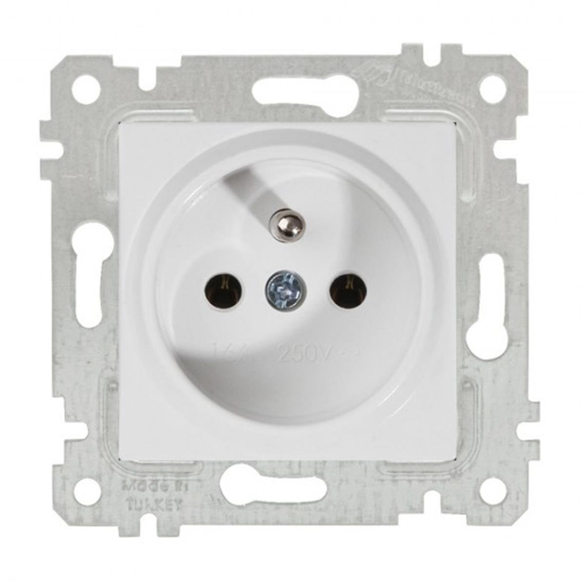 MUTLUSAN RİTA BEYAZ MEKANİZMA + TUŞ UPS (FRANSIZ) PRİZİ 2200 615 0201