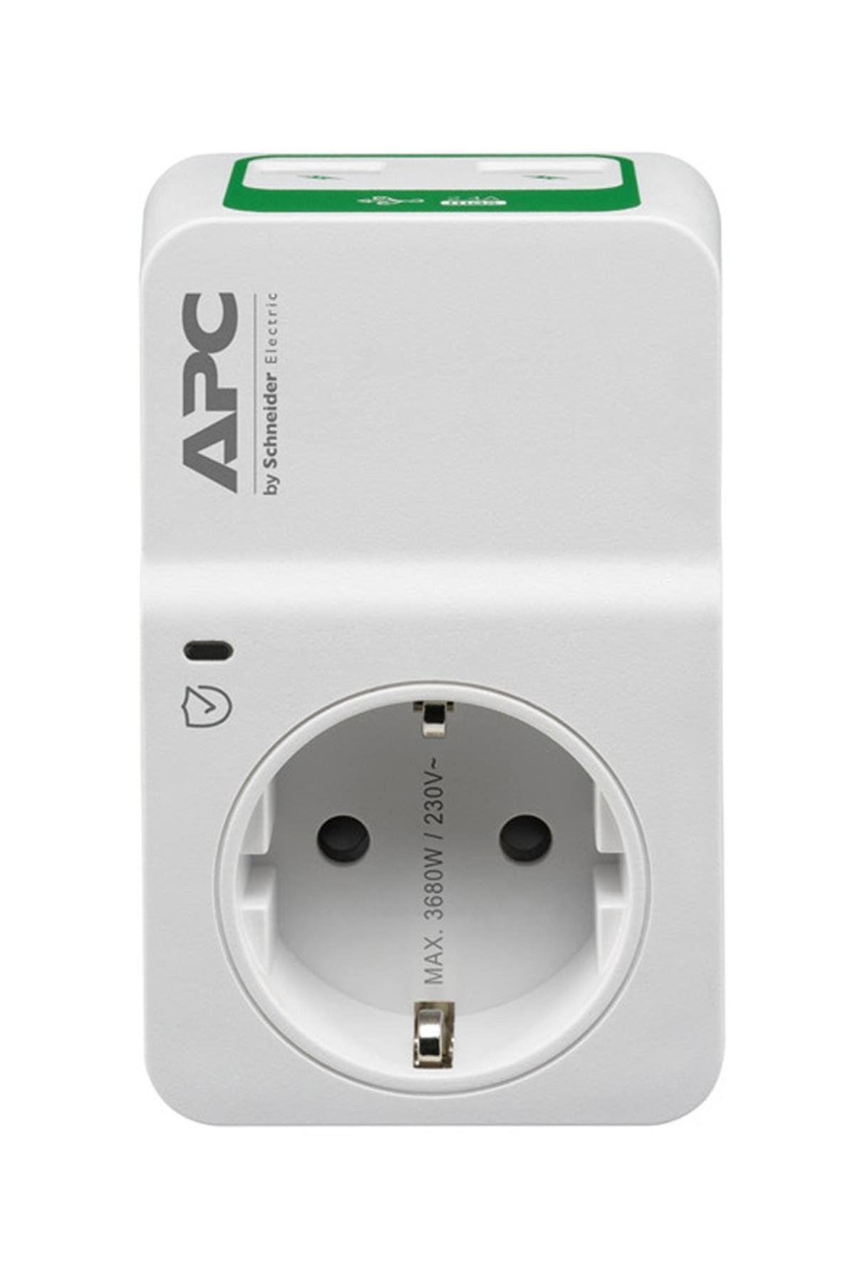 SCHNEIDER APC PM1WU2-GR 230V TEKLİ 2 USB HIZLI ŞARJ ÇIKIŞLI AKIM KORUMALI PRİZ