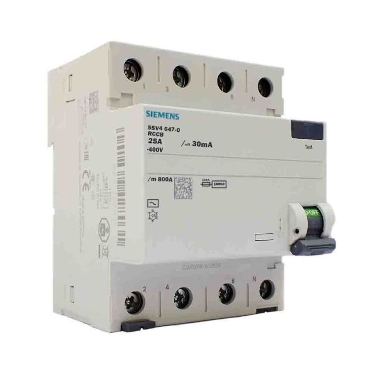 SIEMENS 4X25A 30MA TRİFAZE KAÇAK AKIM RÖLESİ 5SV5342-6