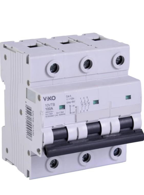 viko 10VTB-3C100 3x100 Amper K Otomat Grup Sigorta C Tipi 10kA